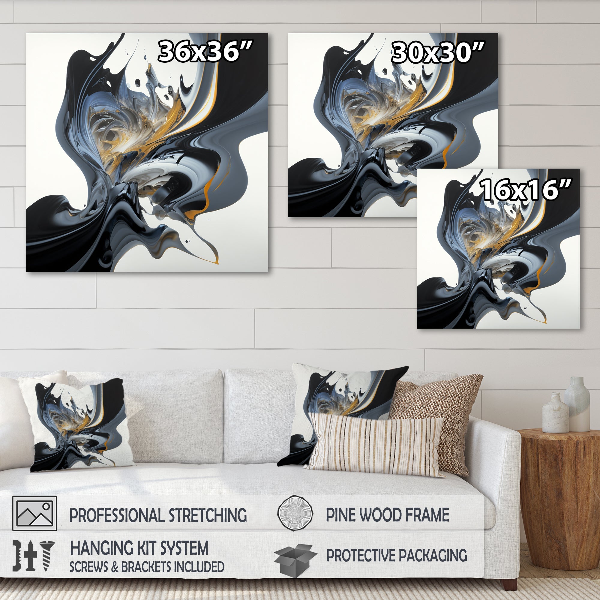 Bright Blue Smooth Abstract II