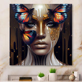 Sensual Woman With Colorful Butterfly VII