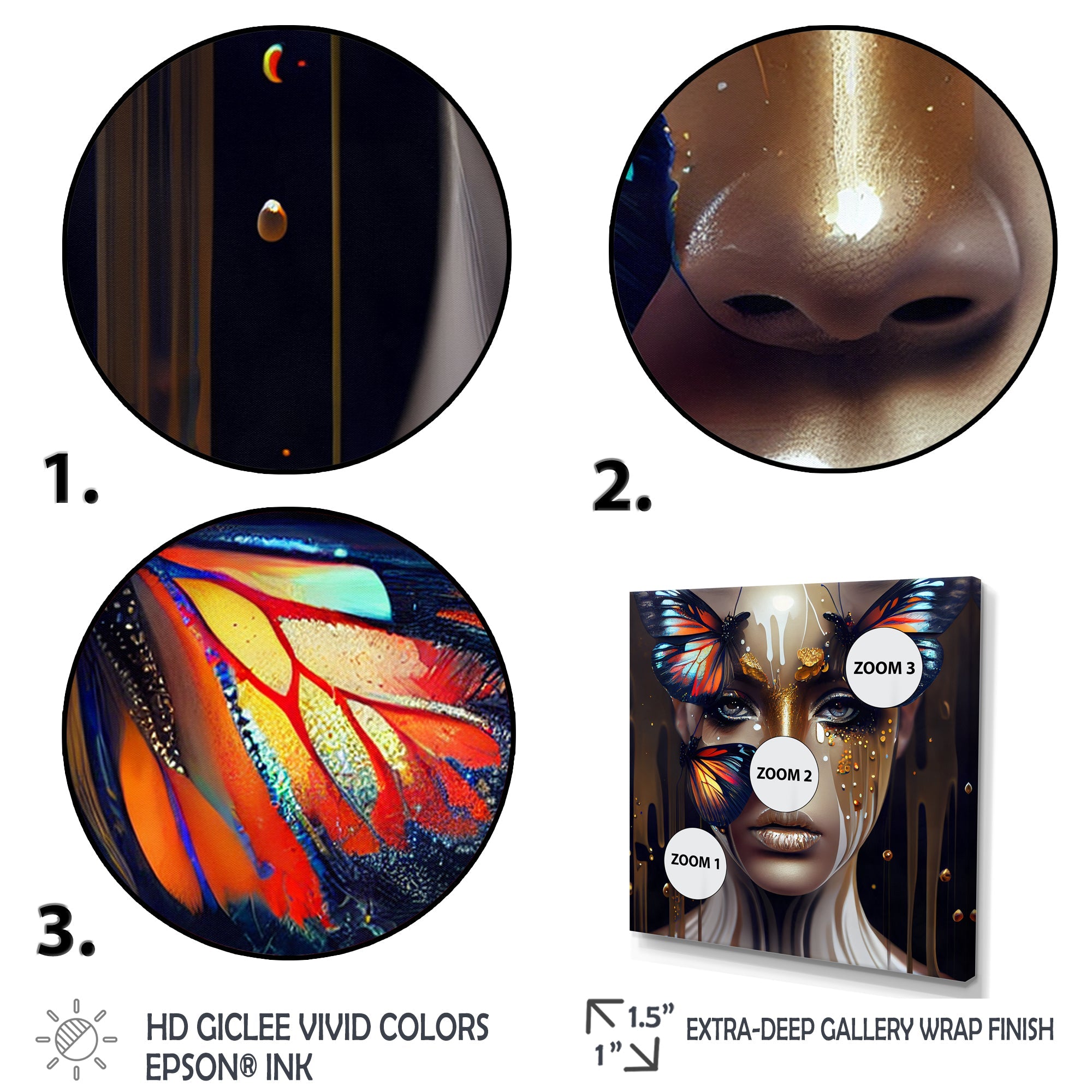 Sensual Woman With Colorful Butterfly VII