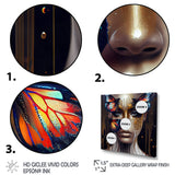 Sensual Woman With Colorful Butterfly VII