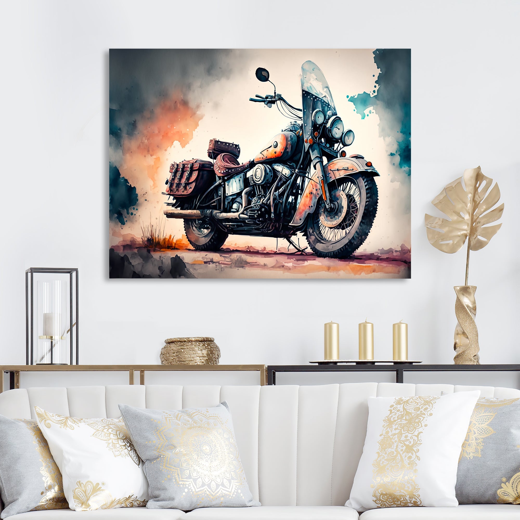 Motorcycle Parked In The Desert I