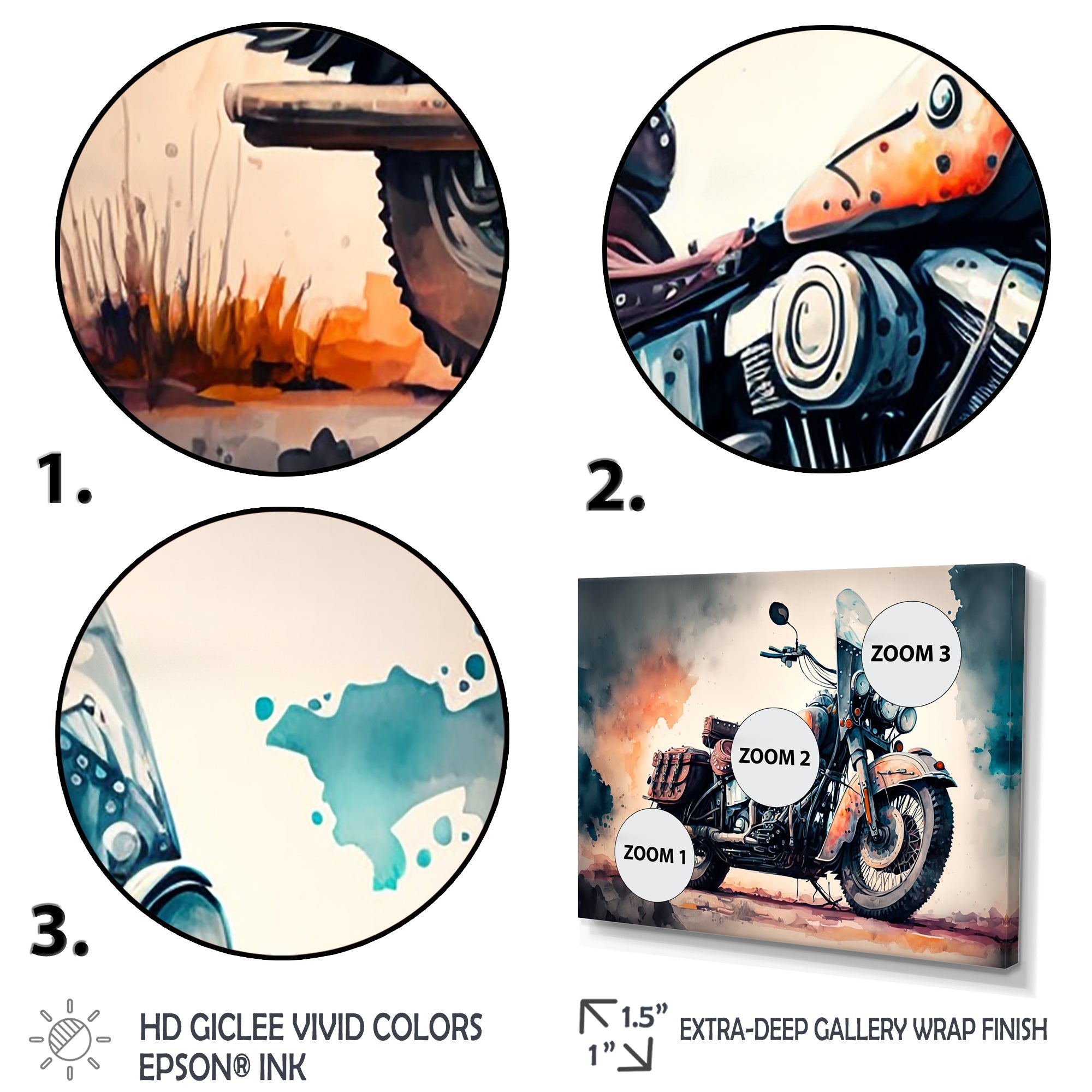 Motorcycle Parked In The Desert I