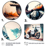 Motorcycle Parked In The Desert I