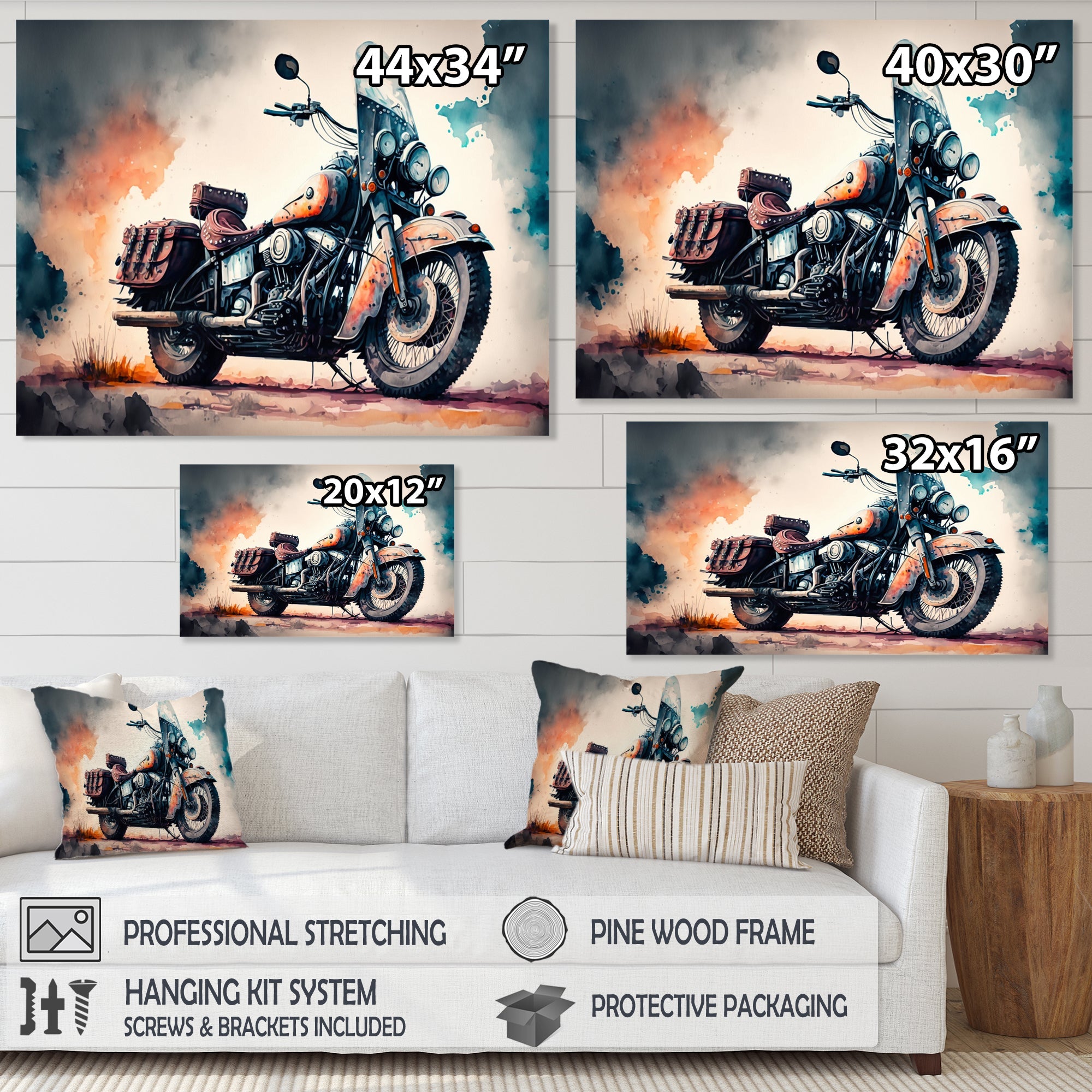 Motorcycle Parked In The Desert I