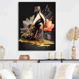 Black And Gold High Heel Shoe I