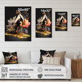 Black And Gold High Heel Shoe I