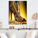 Black And Gold High Heel Shoe III