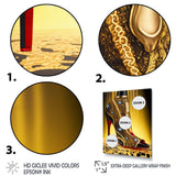 Black And Gold High Heel Shoe III