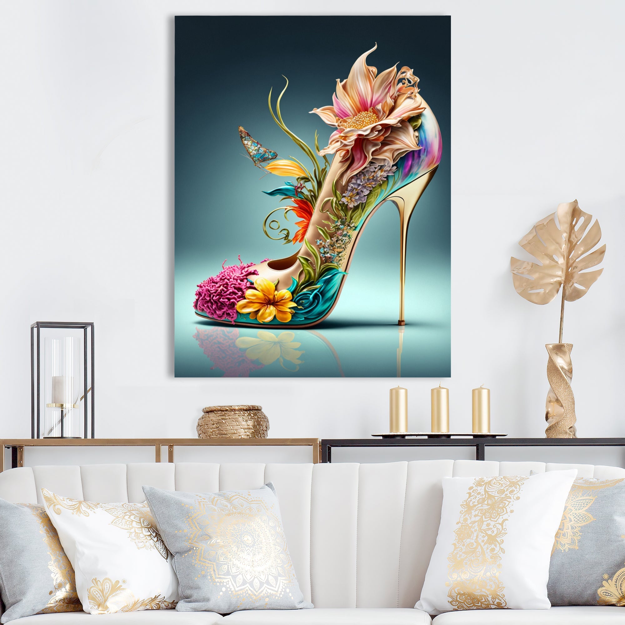 Blue Floral Hight Heels III