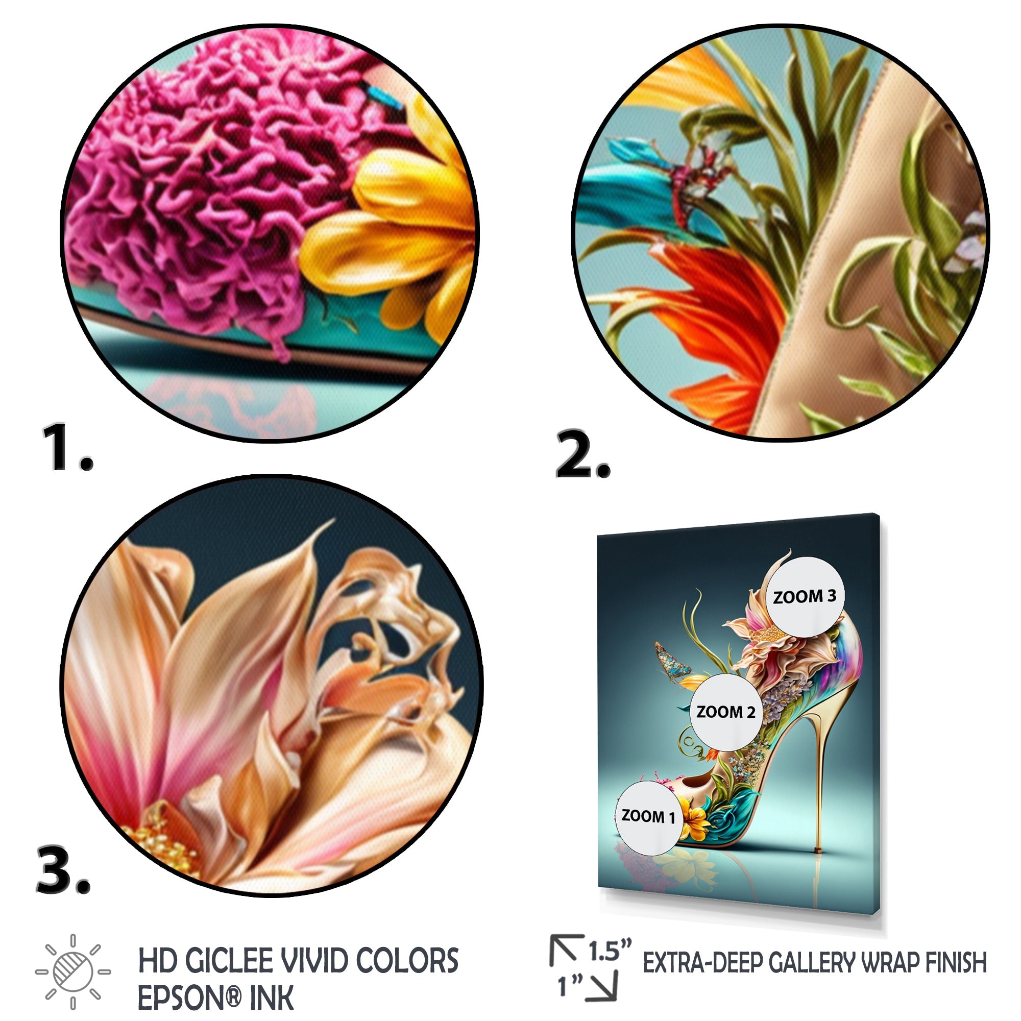 Blue Floral Hight Heels III