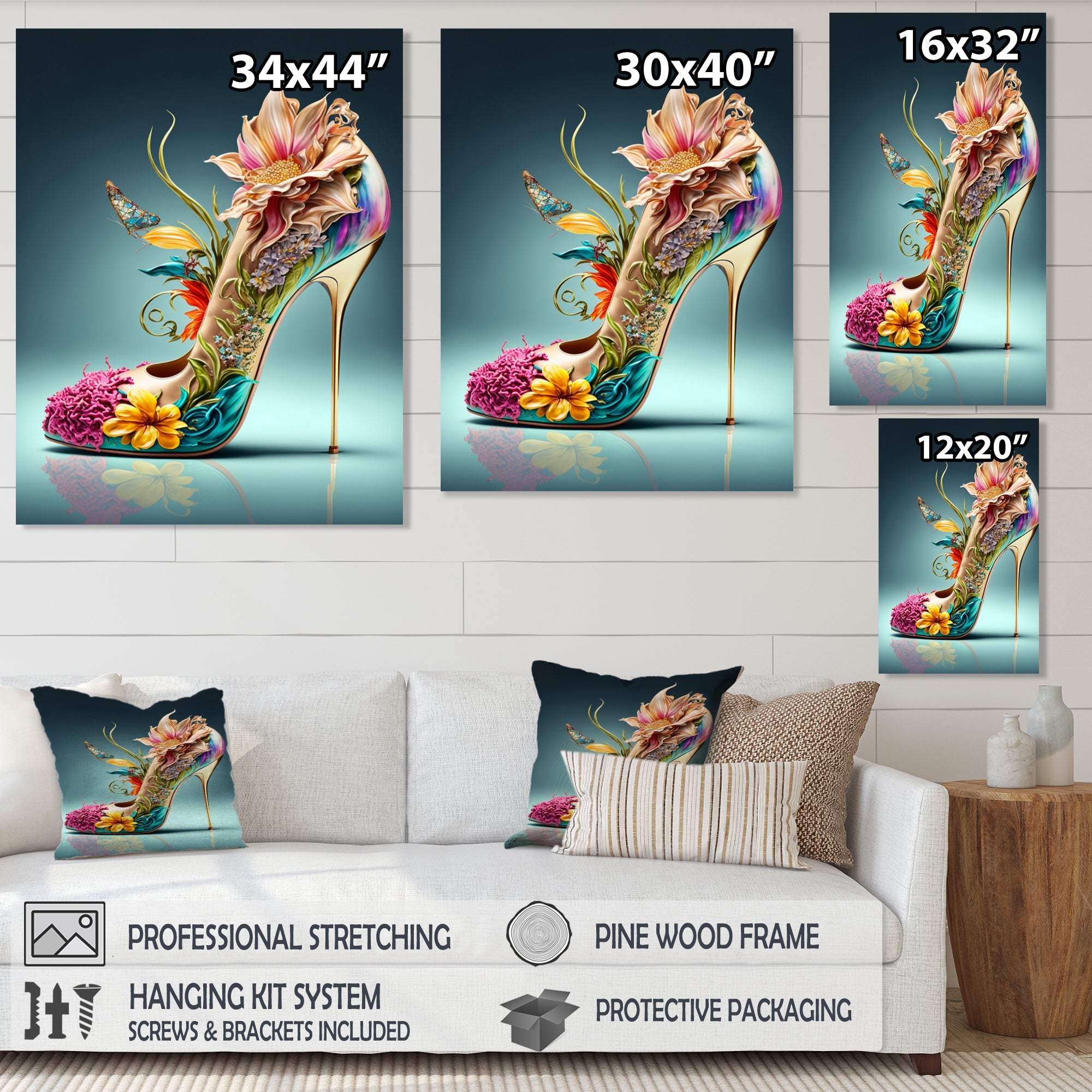 Blue Floral Hight Heels III