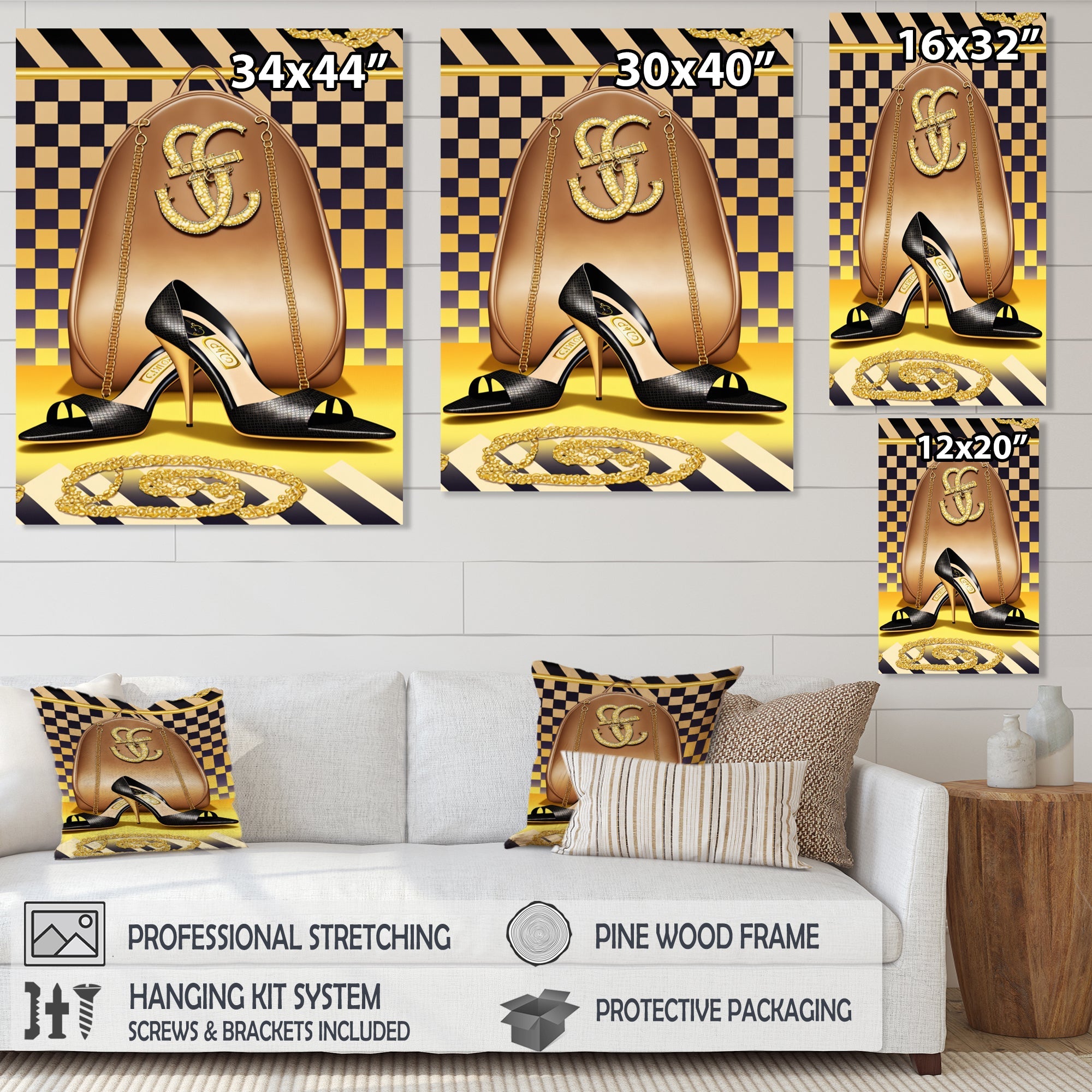 Retro Art Deco High Heel Shoe V