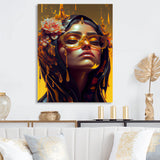 Stylish Arabic Woman With Floral Hijab III