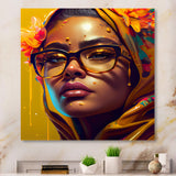 Stylish Arabic Woman With Floral Hijab IV