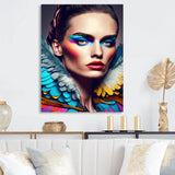 Colorful Sensual Woman In Fur Coat VI