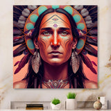 Colorful Native American Man I