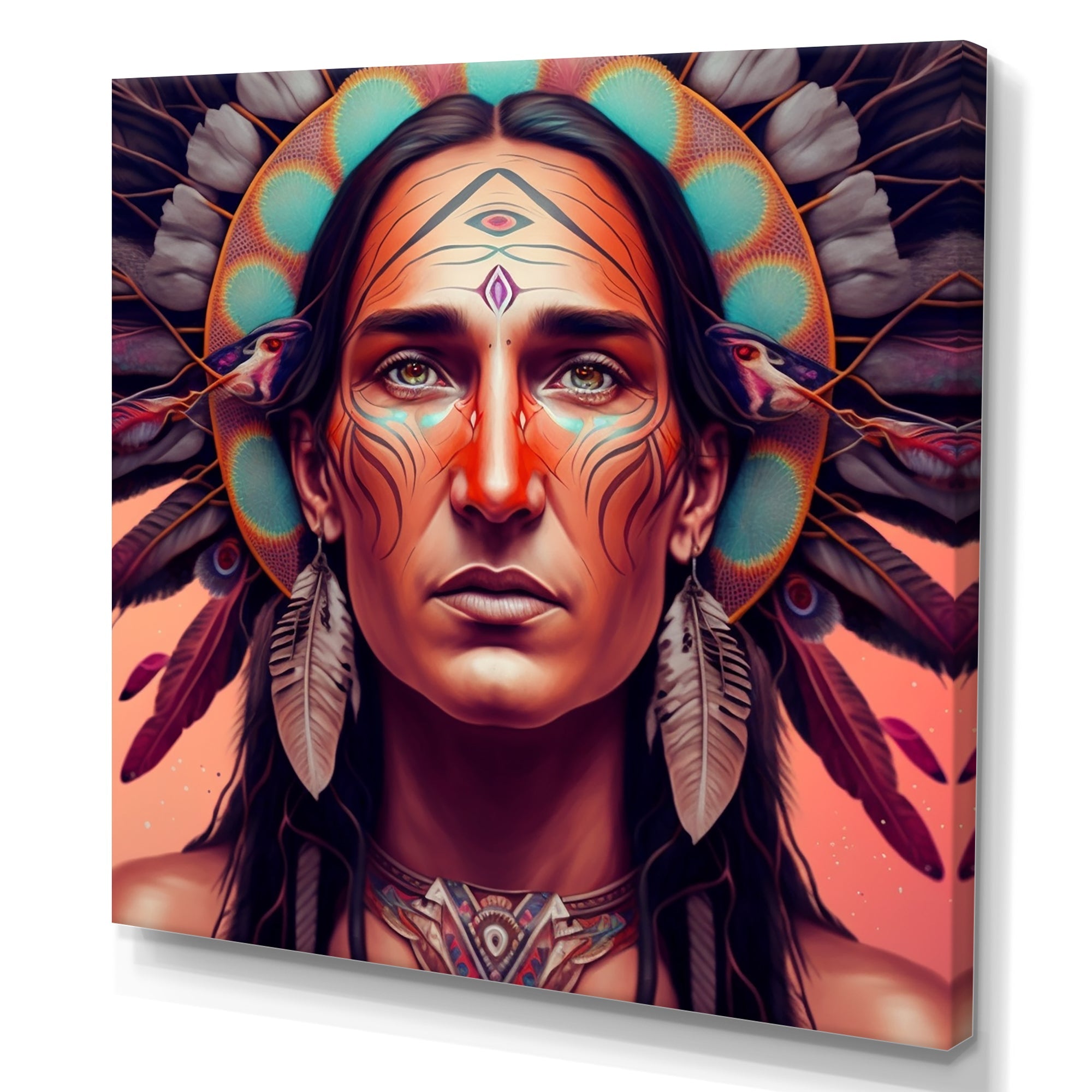Colorful Native American Man I