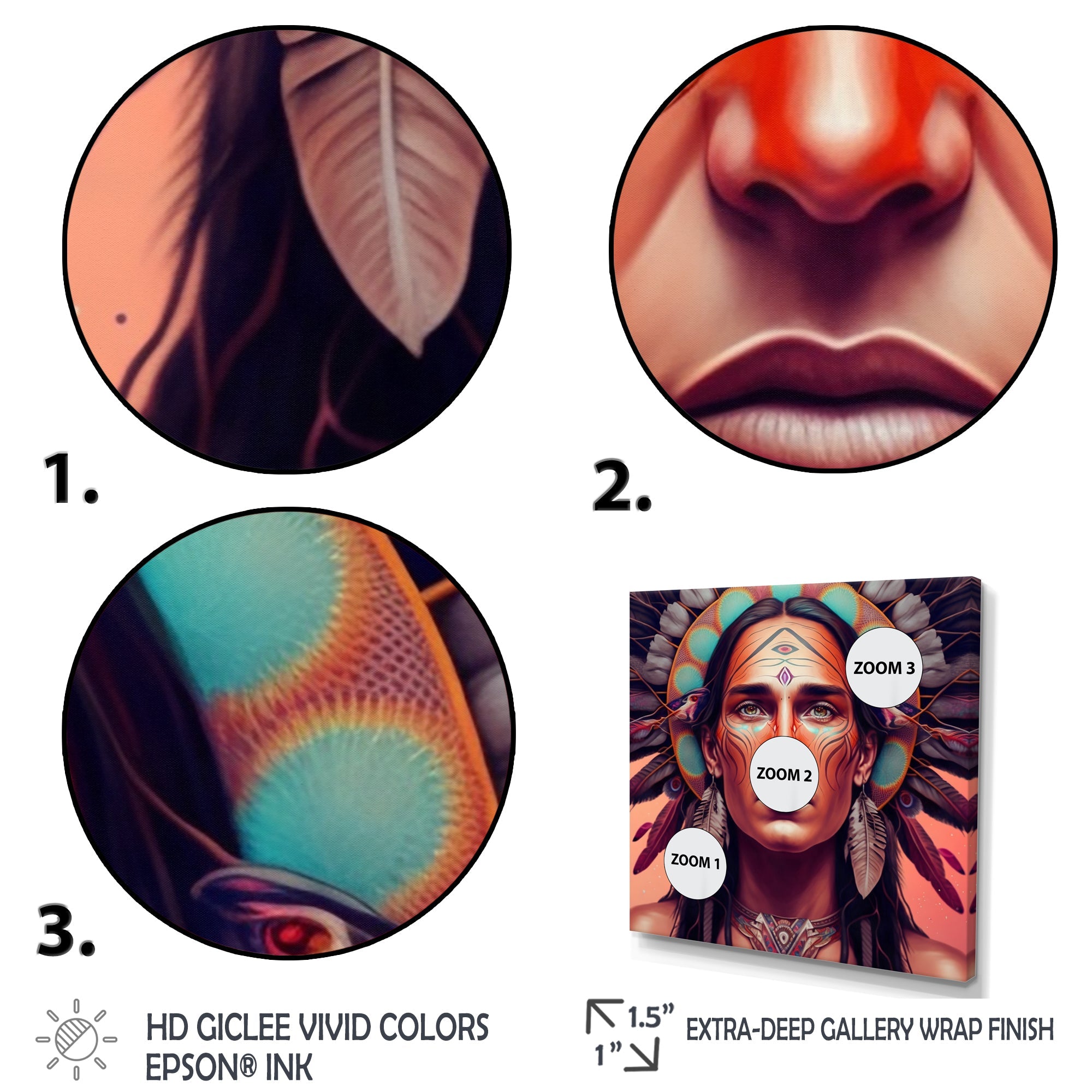 Colorful Native American Man I