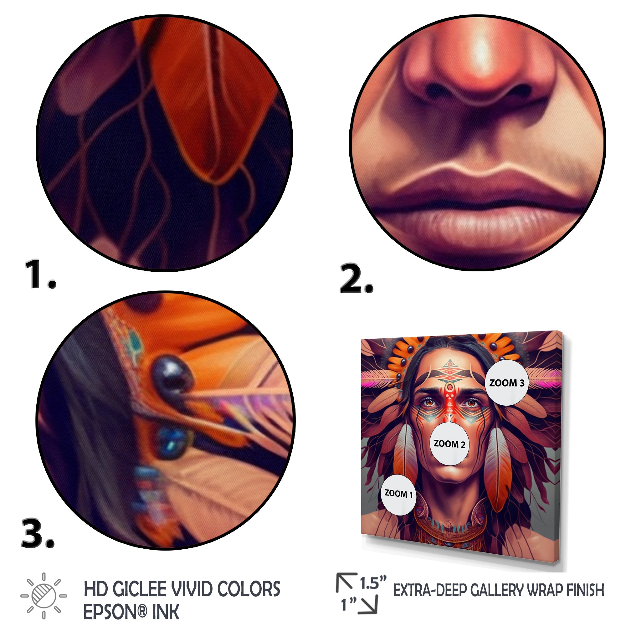 Colorful Native American Man III