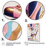 Pink And Blue Art Deco High Heel Boots III