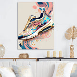 Pink And Blue Art Deco Sport Shoes