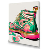 Pink And Green Art Deco Army Shoes