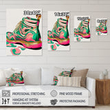 Pink And Green Art Deco Army Shoes