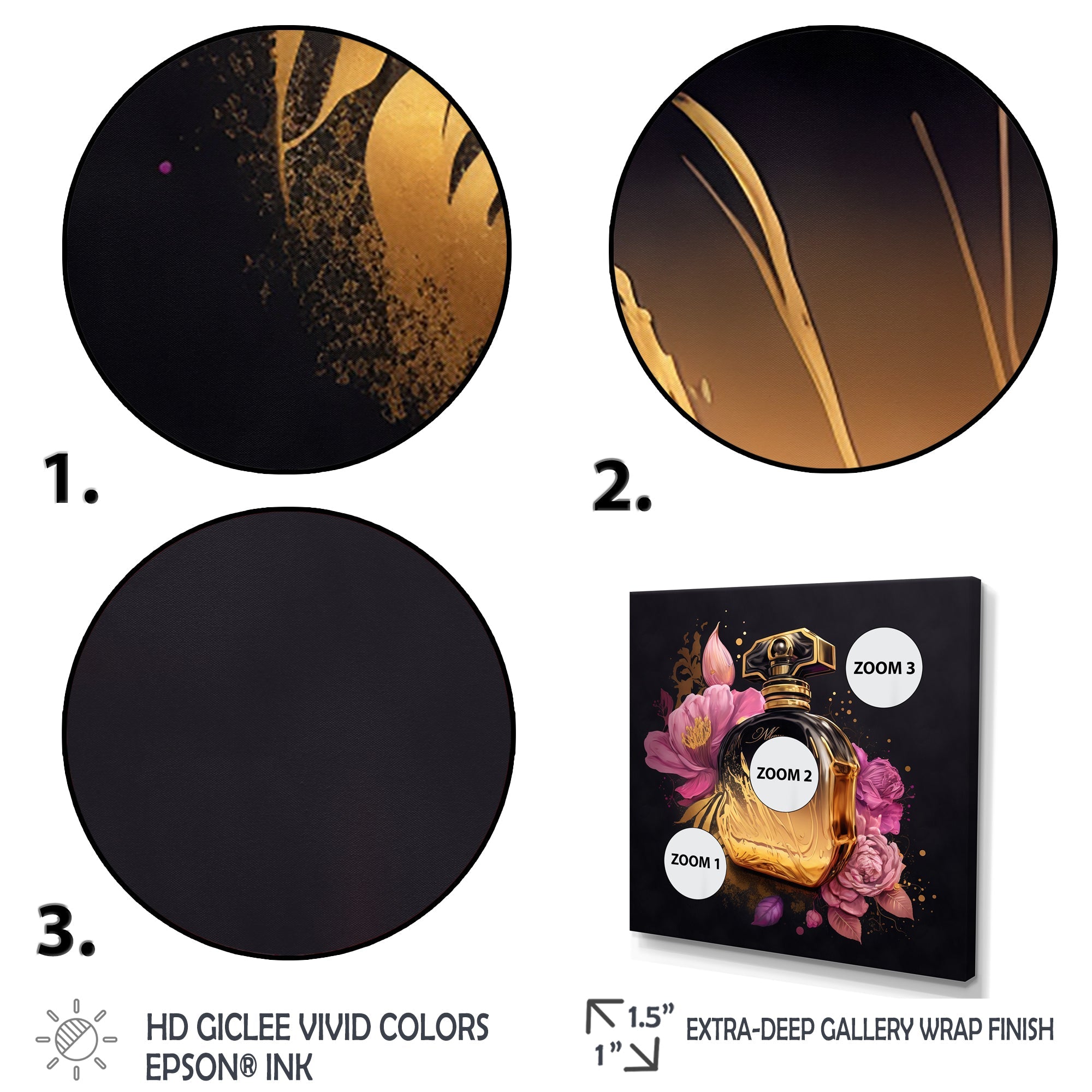 Chic Black And Gold Perfume Bottle V