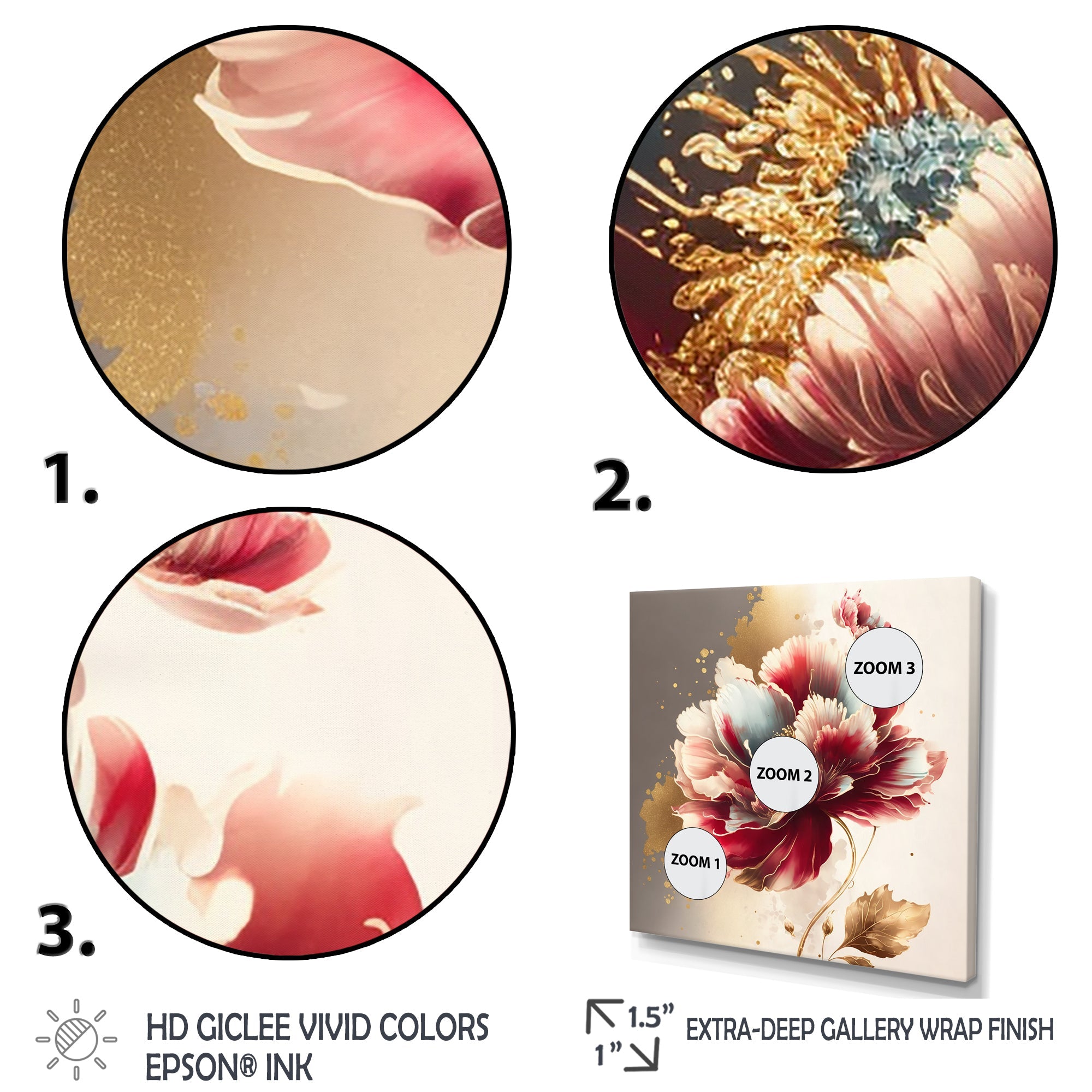 Bold Red Floral Design II