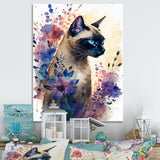 Cute Siamese Floral Art I