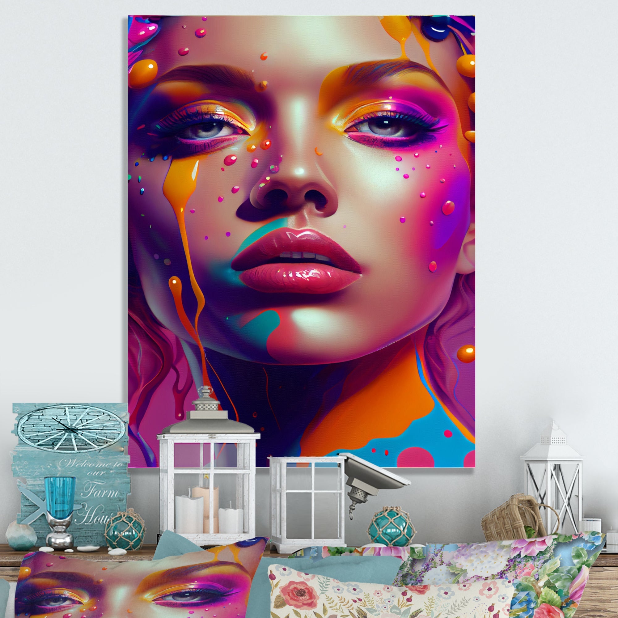 Liquid Ink Sensual Woman Portrait I