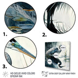 Cute Heron In A Lake Floral Art IV