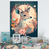 Cute Deer Floral Art IV