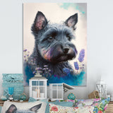 Cute Schnauzer Floral Art