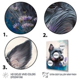 Cute Schnauzer Floral Art