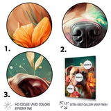 Cute Pitbul Floral Art I