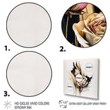 Roses Flow Flower On Golden Beige Paint VI