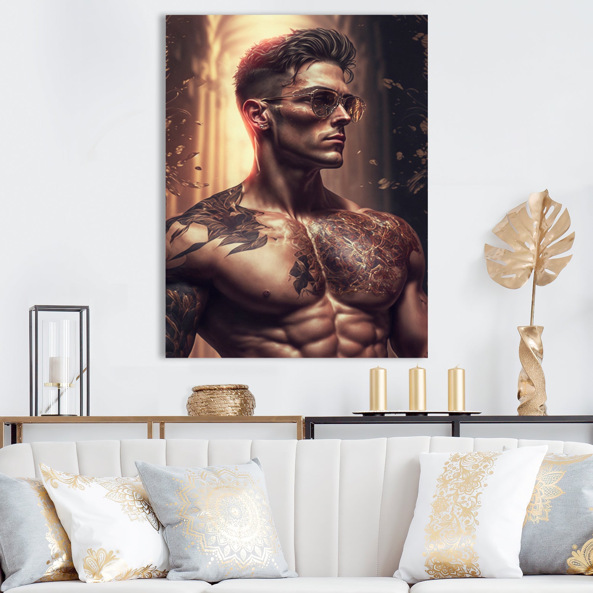 Fashion Muscular Man With Sun Glasses 1 I