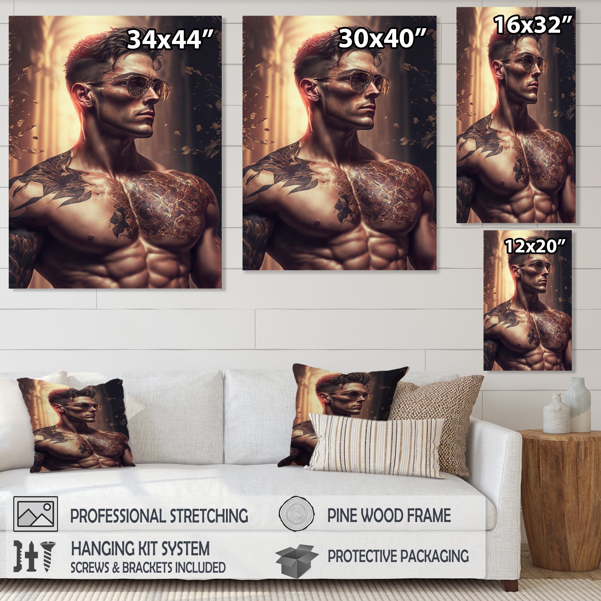 Fashion Muscular Man With Sun Glasses 1 I