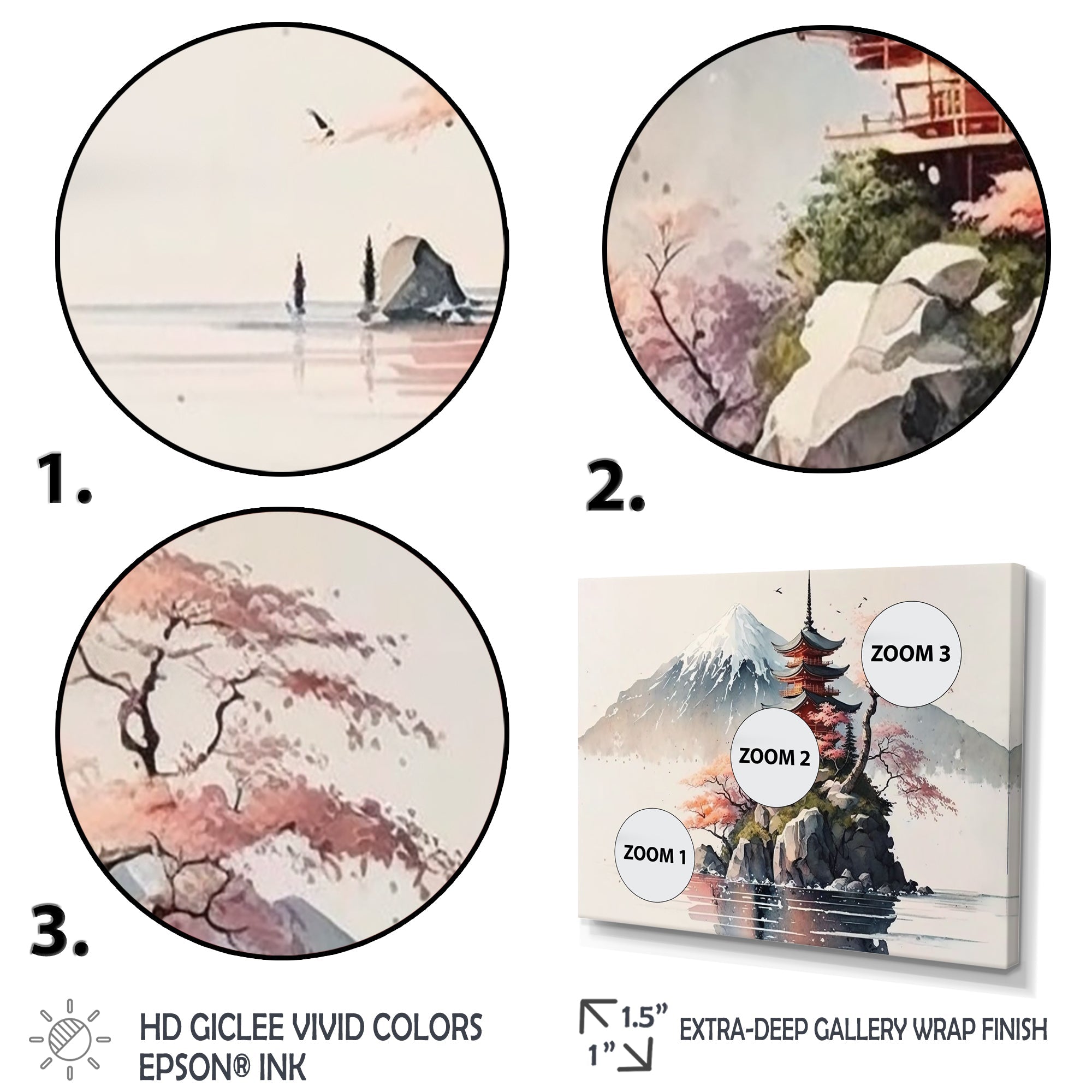 Japanese Landscape In Watercolor I