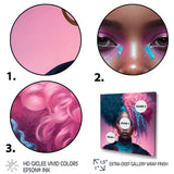 Hip Hop Girl With Pink And Blue Hair III