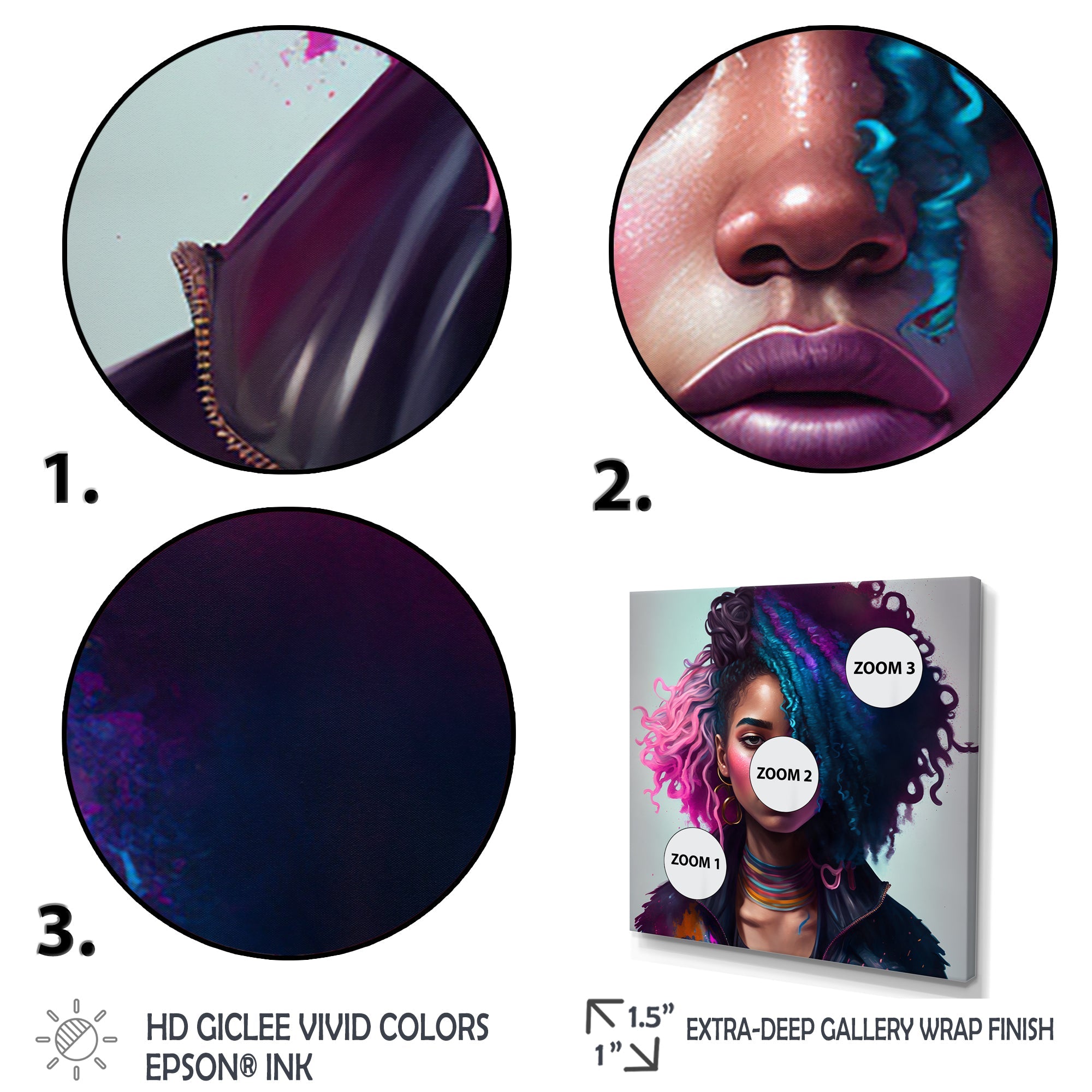 Fashion Hip Hop Girl In Pink And Blue I