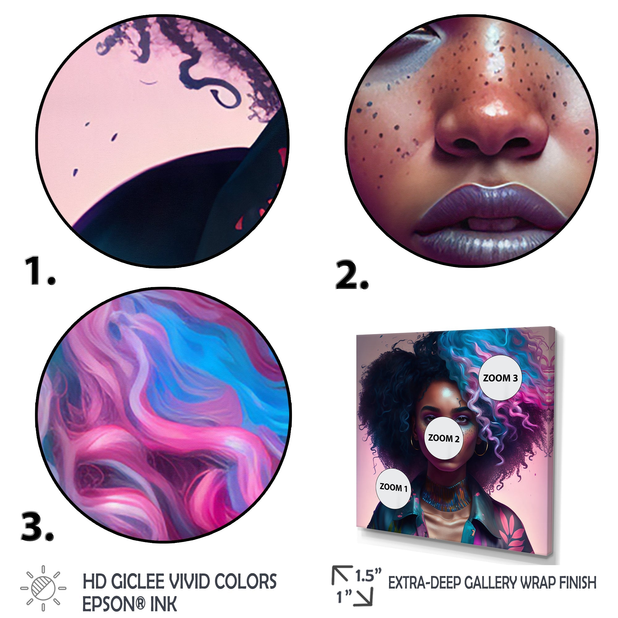 Fashion Hip Hop Girl In Pink And Blue III