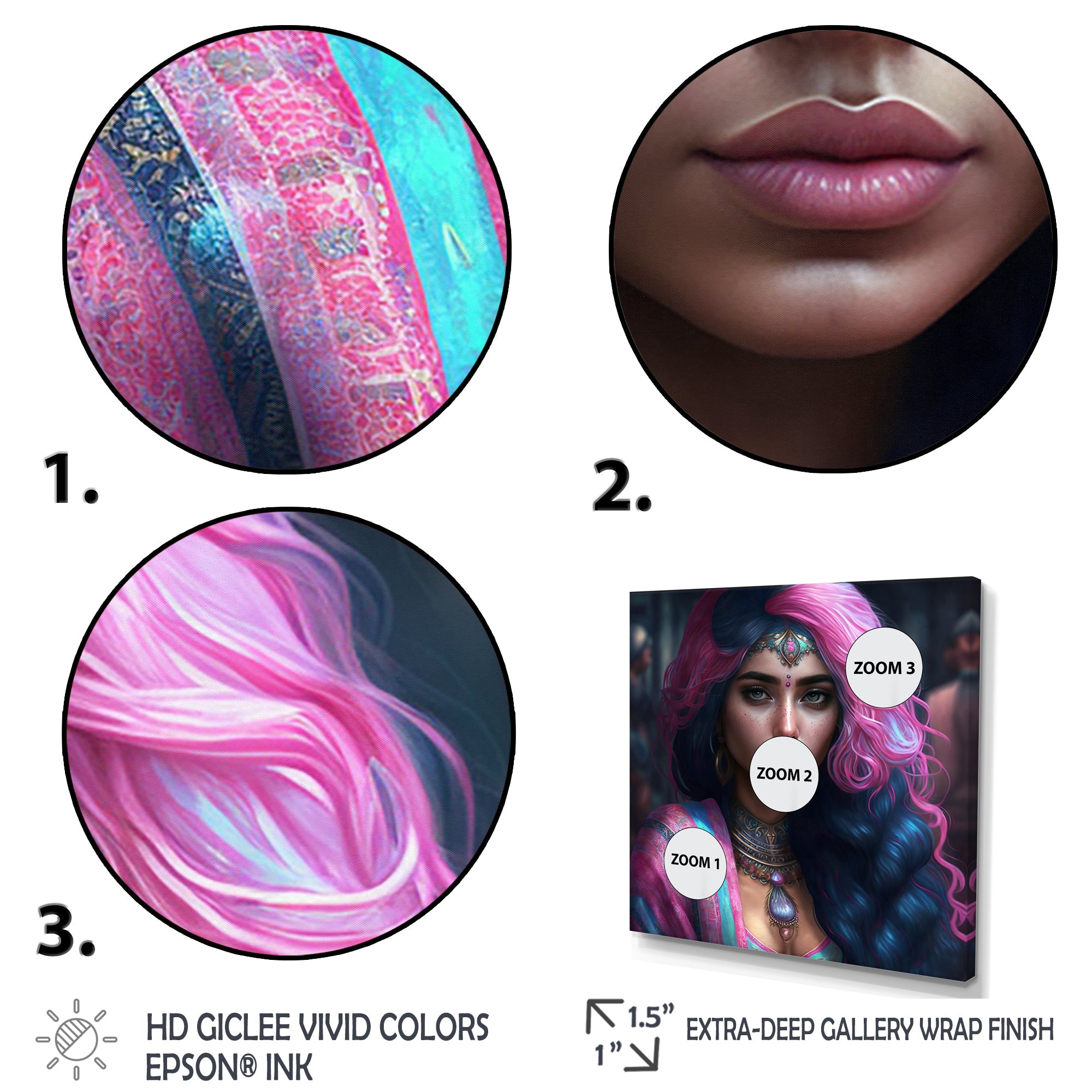 Fashion Indian Woman In Pink And Blue IV