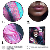 Fashion Indian Woman In Pink And Blue IV