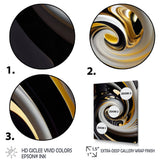 Gold And Black Stained Glass Spiral III