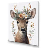 Cute Baby Caribou With Floral Crown I