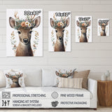 Cute Baby Caribou With Floral Crown I