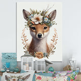 Cute Baby Fox With Floral Crown II