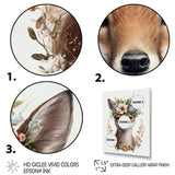 Cute Baby Fox With Floral Crown II